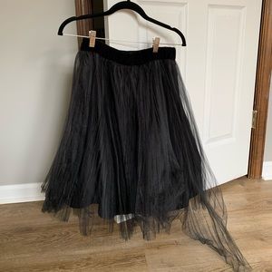 WHBM velvet and tulle skirt